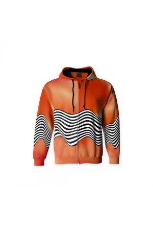 bluza rozpinana wavy orange - bluza