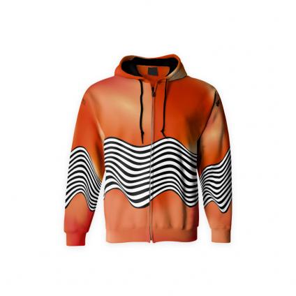 Zapytaj — bluza rozpinana wavy orange