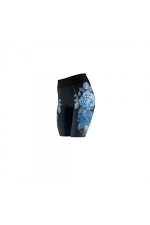 legginsy do kolana blue rose - legginsy