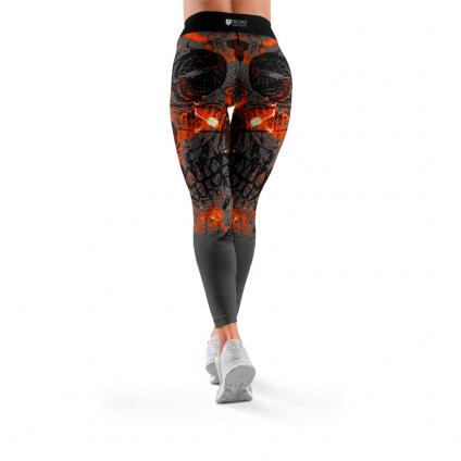 legginsy długie hot skull