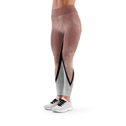 legginsy długie rose gold